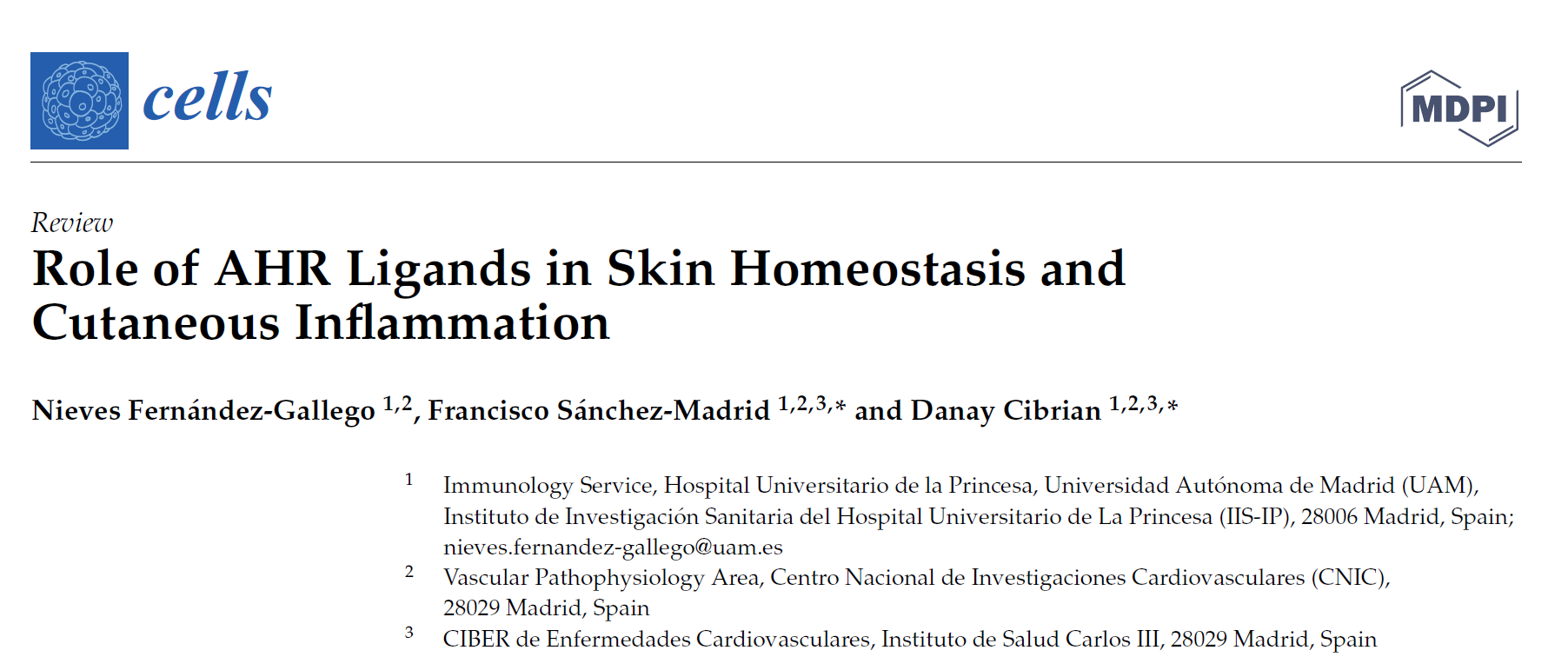Role of AHR Ligands in Skin Homeostasis and Cutaneous Inflammation