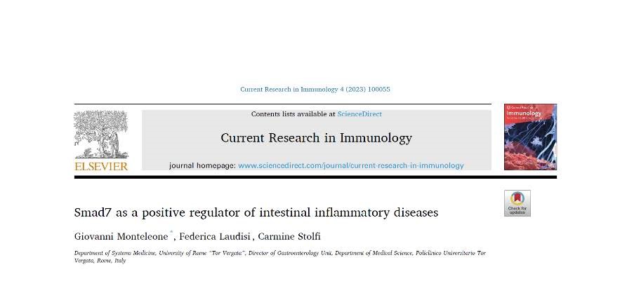 Smad7 as a positive regulator of intestinal inflammatory diseases